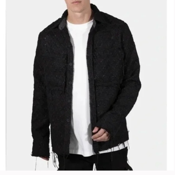 MNML | Jackets & Coats | Nwt Mnml Mens Raw Edge Metallic Sequins Tweed ...